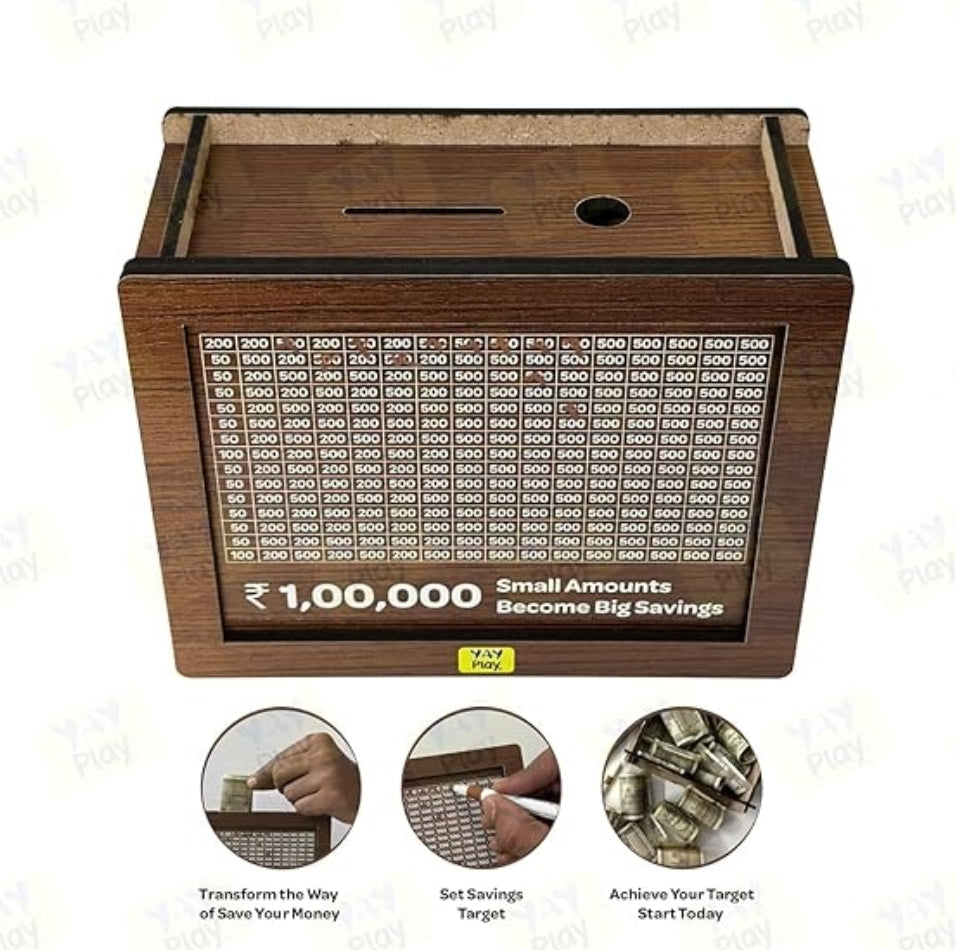 Wooden Money Piggy Bank