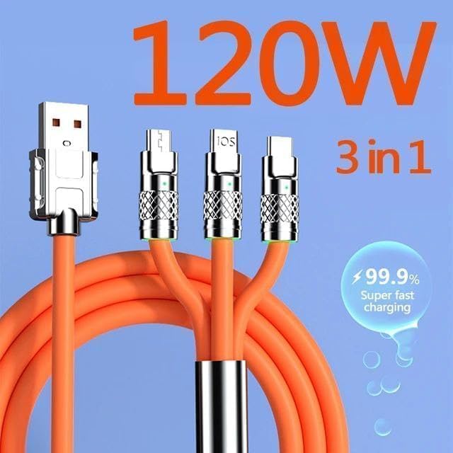 3 In 1 Charging Cable Orange