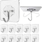 Set of 20 Self-Adhesive Wall Hooks – Drill-Free Heavy Duty Stainless Hooks