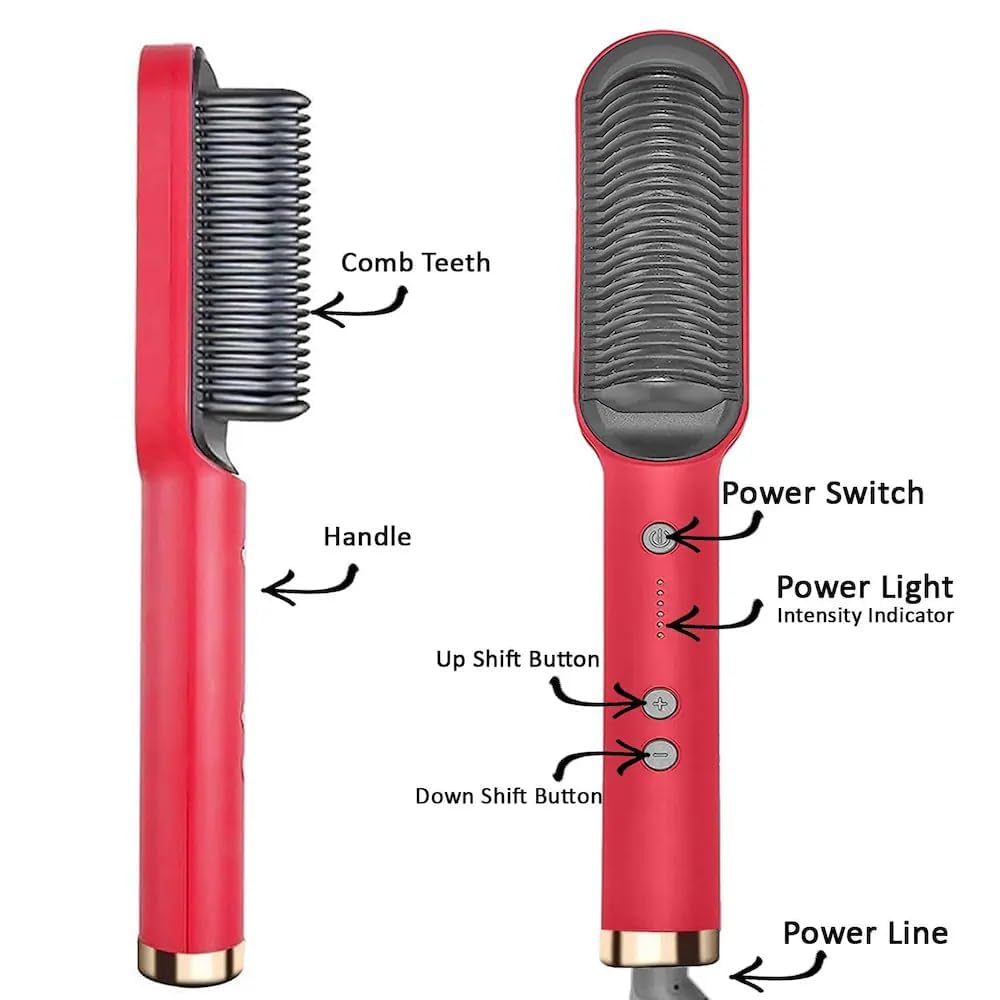 Hair Straightener Electric Comb Brush For Men & Women