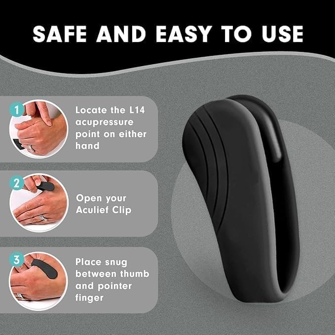 BUY 1 GET 1 FREE Sugar Control LI4 Acupressure Point Clip Headache, Migraine & Tension Relief