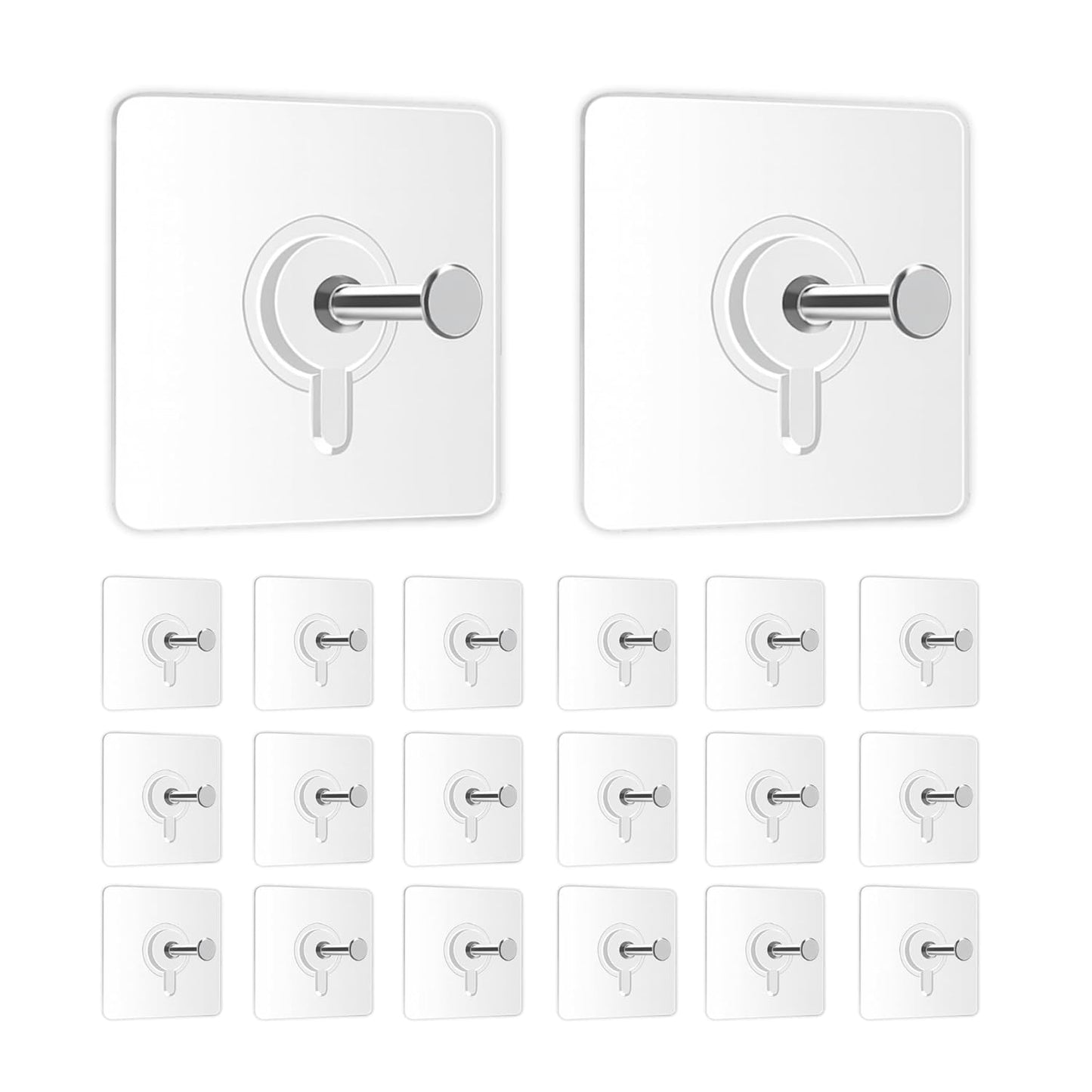 Photo Frame Hooks (PACK OF 20) for Wall Without Drilling, Self Adhesive Hooks for Wall
