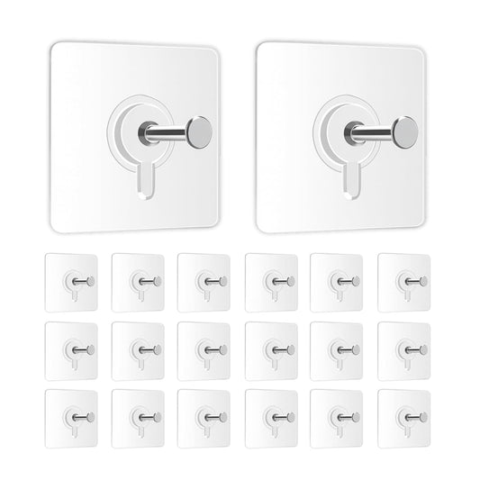 Photo Frame Hooks (PACK OF 20) for Wall Without Drilling, Self Adhesive Hooks for Wall