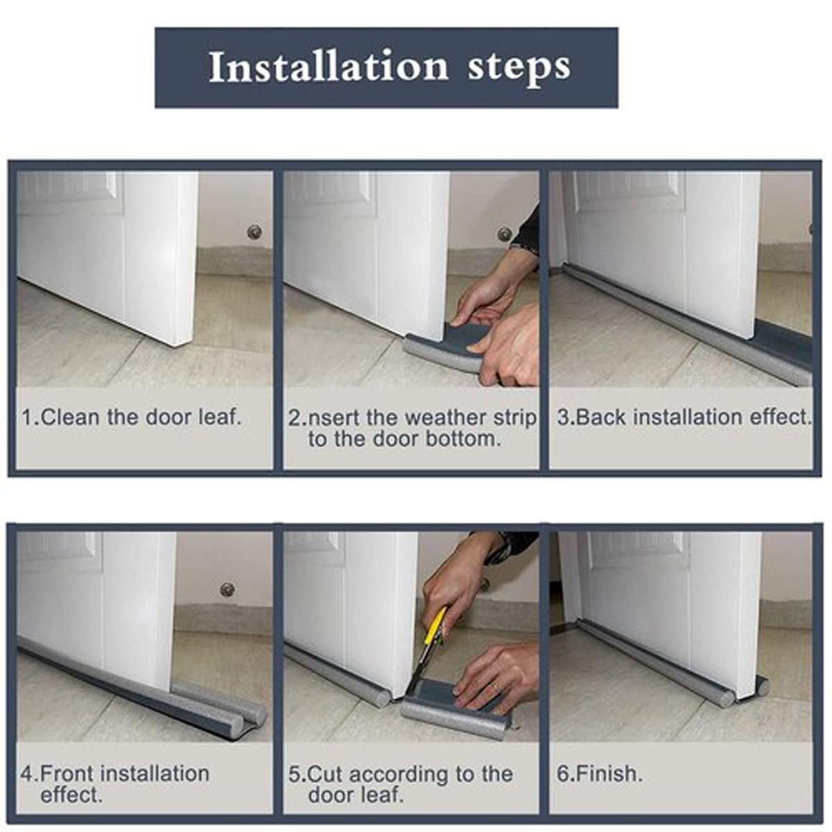 Pack of 3 Door Bottom Sealing Strip /Guard 120 GSM (42 Inches)
