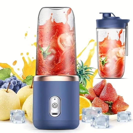 Portable Blender Electric Juicers Fruit Mixers USB Rechargeable Smoothie Mini Personal Juicer 6 Blades 3Gears With 1500 Mah Rechargeable Battery-Smoothie Blender