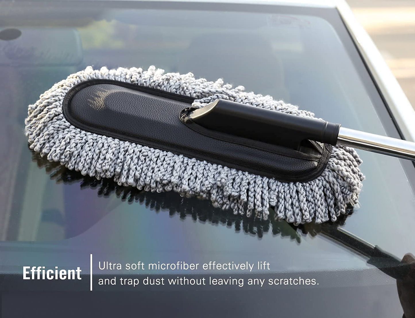 Removable Telescopic Car Wax Drag Nano Fiber Car Wash Brush