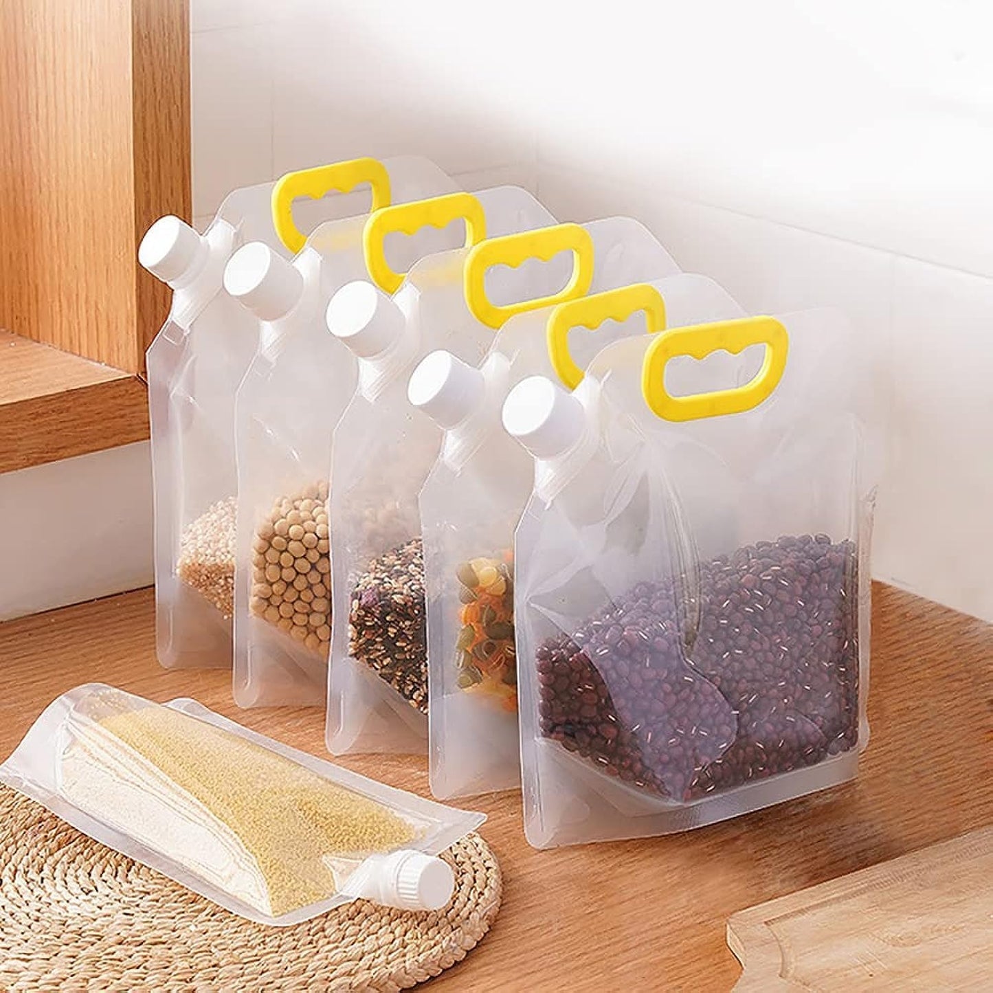 Reusable Grain Moisture Proof Sealed Bag Grain Storage ( Pack of 5 )