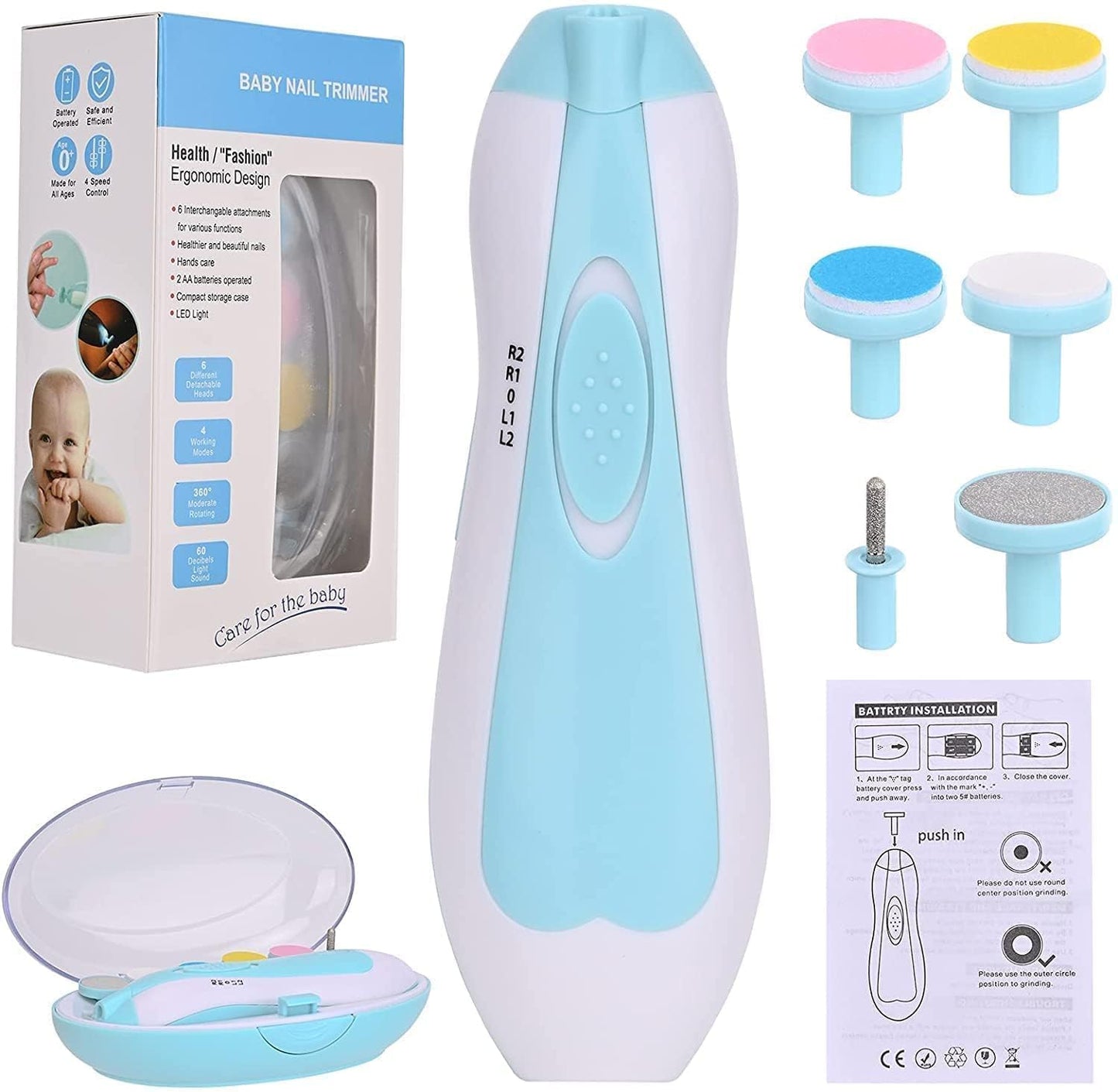 Baby Nail Trimmer File Electric-Safe Baby Nail Clippers