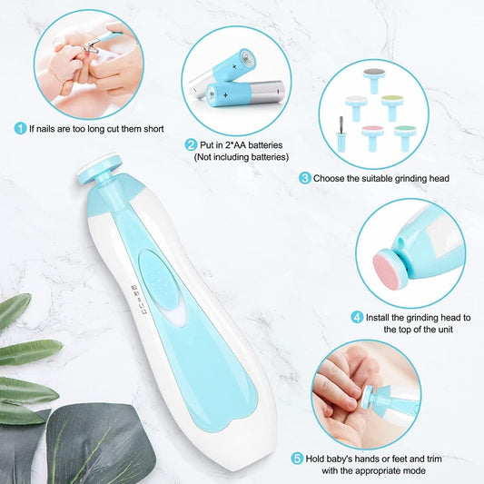 Baby Nail Trimmer File Electric-Safe Baby Nail Clippers