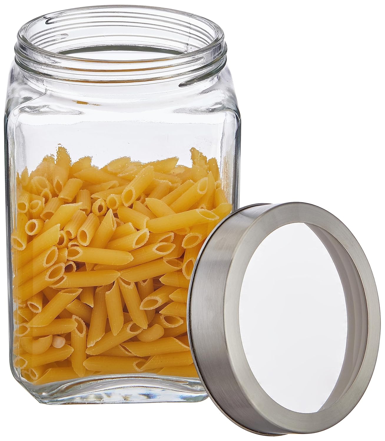 Set of 4 Glass Jars - 1750 ml - BPA-free, Airtight, Transparent