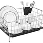Stainless Steel Dish Drainer with Drain Tray + Cutlery Stand