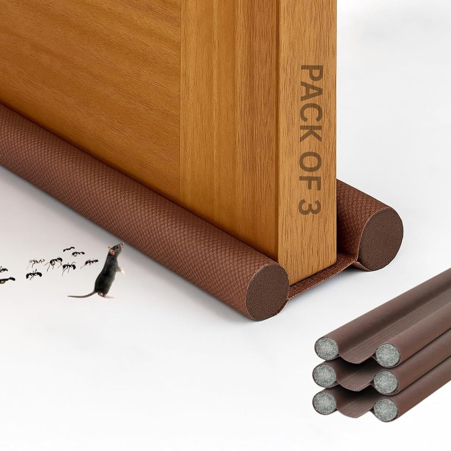 Pack of 3 Door Bottom Sealing Strip /Guard 120 GSM (42 Inches)