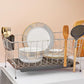 Stainless Steel Dish Drainer with Drain Tray + Cutlery Stand