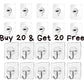 Buy 20 And Get 20 Free Wall Hooks, Heavy Duty Sticky Hooks for Hanging, Waterproof Transparent Adhesive Hooks for Wall (20SCREW+20HOOK)