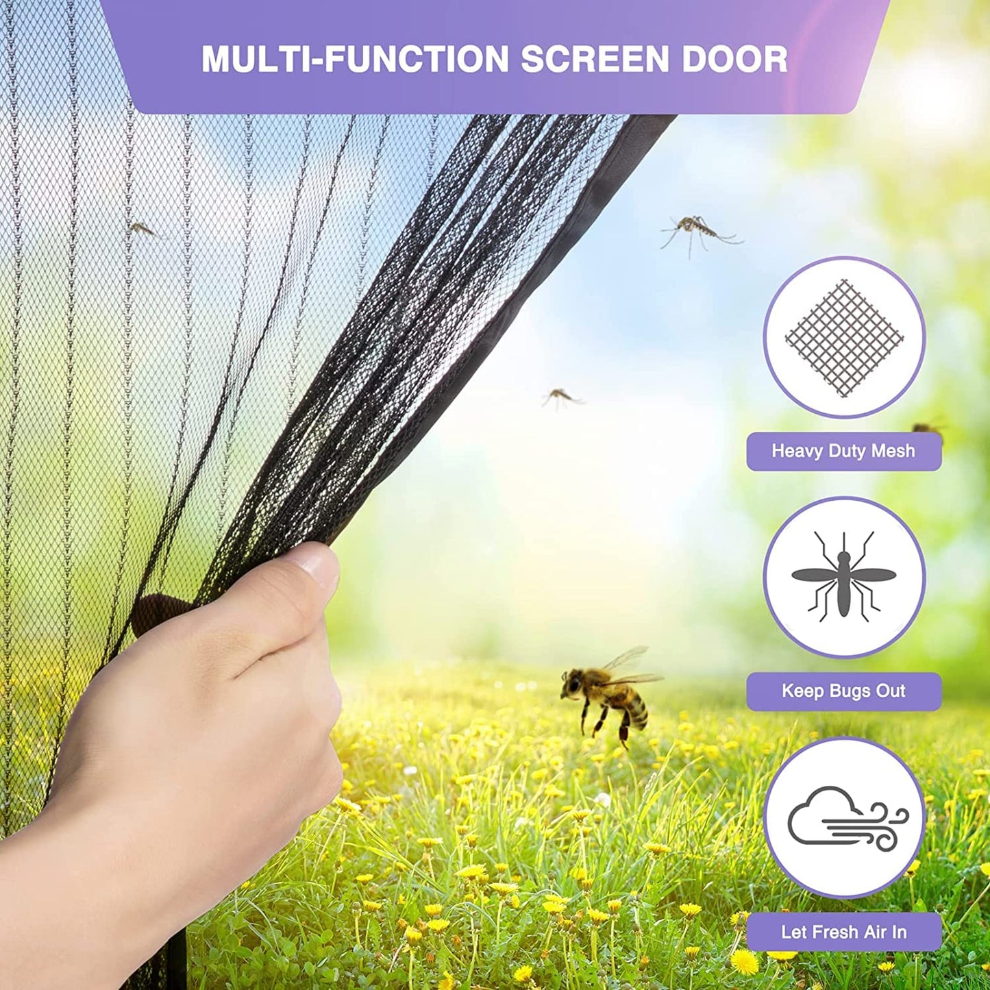 Magnetic Mosquito Screen Door Net